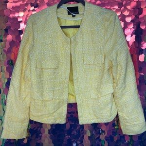 Yellow woven blazer